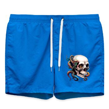 Verwandlung der Menschheit in schlangenförmige Wachsamkeit!" - Badeshorts - Cobalt blue - Vorne - AI Model Male 185 light (185cm)