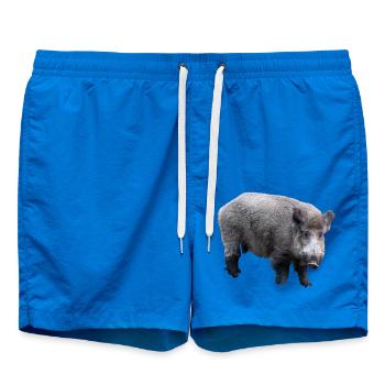 Wildschwein - Badeshorts - Cobalt blue - Vorne - AI Model Male 185 light (185cm)