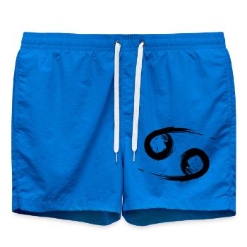 Krebs Cancer Sternzeichen Design Symbol Schwarz - Badeshorts - Cobalt blue - Vorne - AI Model Male 185 light (185cm)
