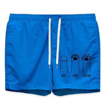 Rock Paper Scissors - Swim Trunks - cobalt blue - Front - AI Model Male 185 light (185cm)