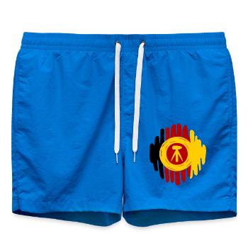 NVA Landstreitkräfte Kokarde gemalt - Badeshorts - Cobalt blue - Vorne - AI Model Male 185 light (185cm)