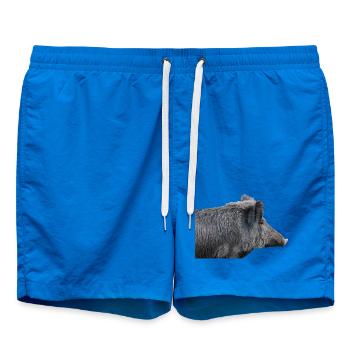 Wildschwein Wildsau Schwein Sau Schweine - Badeshorts - Cobalt blue - Vorne - AI Model Male 185 light (185cm)