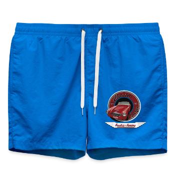 Oldtimer - Badeshorts - Cobalt blue - Vorne - AI Model Male 185 light (185cm)