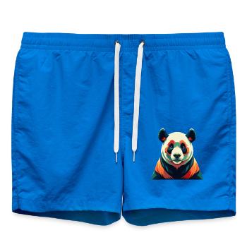 Panda Dessin animé Personnage Animal de compagnie coloré - Short de bain - cobalt blue - Devant - AI Model Male 185 light (185cm)