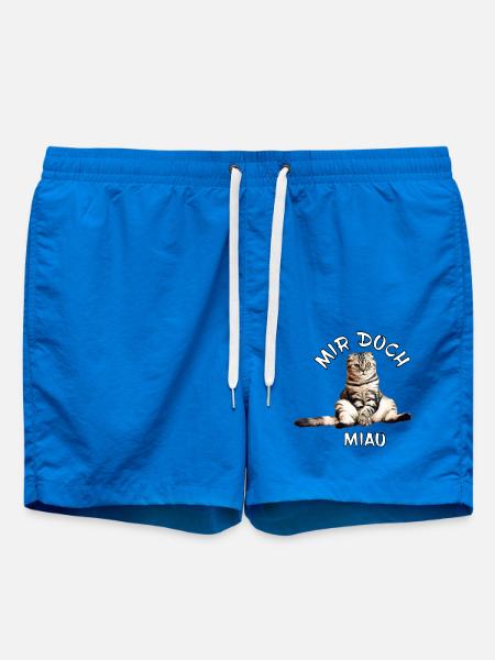 Katze – Mir doch miau - Badeshorts - Cobalt blue
