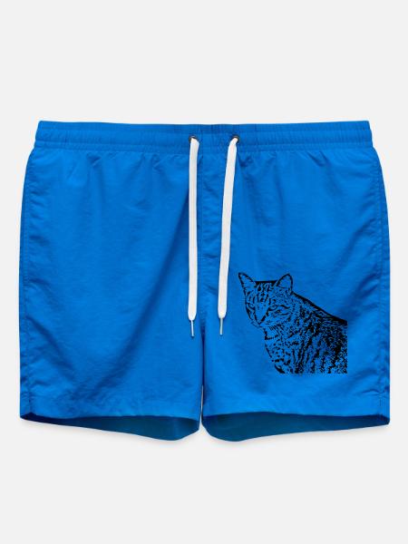 Katze Kätzchen Tigerkatze - Badeshorts - Cobalt blue