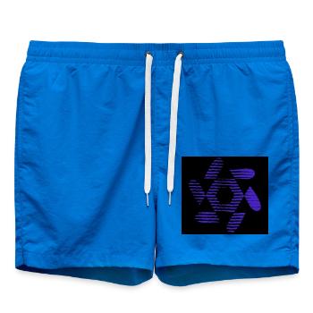ENTWURF. KUNST. PAPA. MAMA. MODERN. AFRIKA. GEEK. - Badeshorts - Cobalt blue - Vorne - AI Model Male 185 light (185cm)