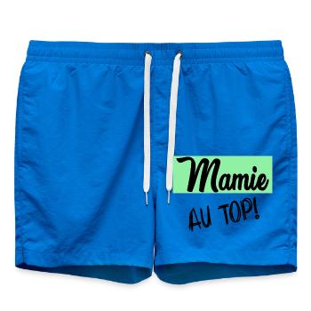 MAMIE. GRAND-MERE. FÊTE DES MÈRES - Short de bain - cobalt blue - Devant - AI Model Male 185 light (185cm)