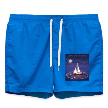 Sterne sind mein Wegweiser - Badeshorts - Cobalt blue - Vorne - AI Model Male 185 light (185cm)