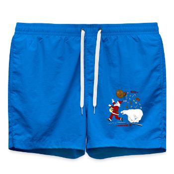 Weihnachtsmann - Badeshorts - Cobalt blue - Vorne - AI Model Male 185 light (185cm)