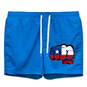 Chile Flagge Faust used - Badeshorts - Cobalt blue - Vorne - AI Model Male 185 light (185cm)