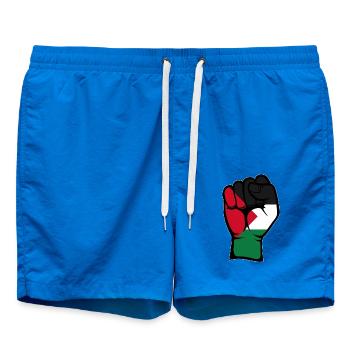 Palästina Flagge Faust Symbol - Badeshorts - Cobalt blue - Vorne - AI Model Male 185 light (185cm)