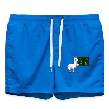 Lama Teacher Lehrerin - Badeshorts - Cobalt blue - Vorne - AI Model Male 185 light (185cm)