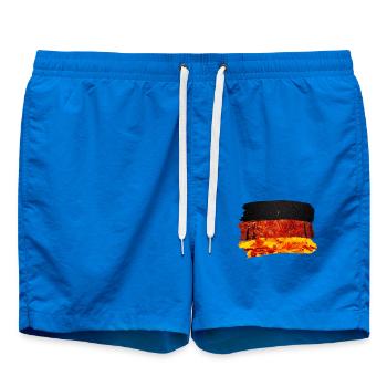 Deutschland Flagge Shirt Herbstshirt - Badeshorts - Cobalt blue - Vorne - AI Model Male 185 light (185cm)