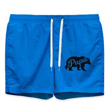 Vater Bär – Geschenk für Väter - Badeshorts - Cobalt blue - Vorne - AI Model Male 185 light (185cm)