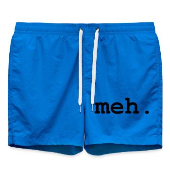 meh humour - Short de bain - cobalt blue - Devant - AI Model Male 185 light (185cm)