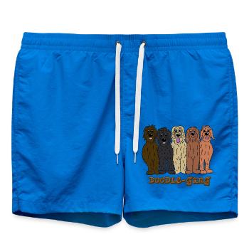 Doodle Gang - Badeshorts - Cobalt blue - Vorne - AI Model Male 185 light (185cm)