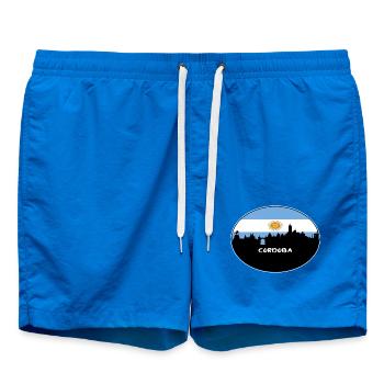 Cordoba Argentinien Flagge Skyline Silhouette Reisen - Badeshorts - Cobalt blue - Vorne - AI Model Male 185 light (185cm)