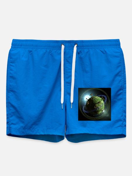 Erde im Weltall Green - Badeshorts - Cobalt blue