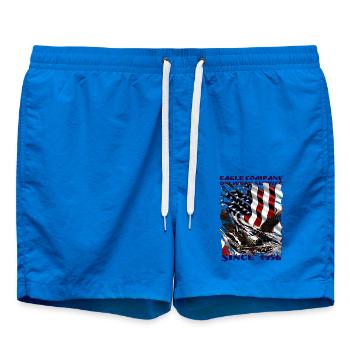 Adler über US-Flagge im Americana-Stil - Badeshorts - Cobalt blue - Vorne - AI Model Male 185 light (185cm)