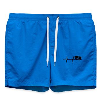 Drame Masques Théâtre Palpitations cardiaques - Short de bain - cobalt blue - Devant - AI Model Male 185 light (185cm)