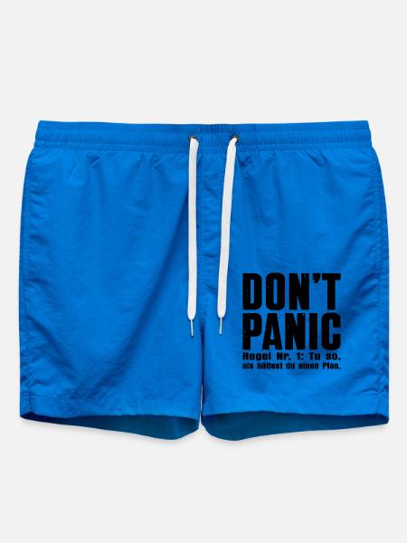 „DON’T PANIC“ – Das Kultshirt - Badeshorts - Cobalt blue
