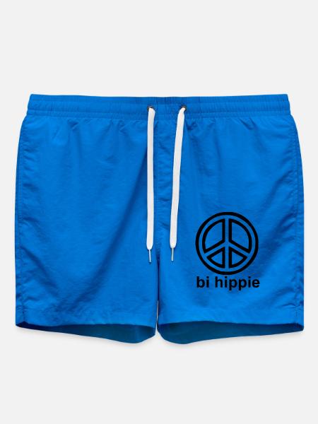 bi hippie - pride Design - Badeshorts - Cobalt blue