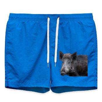 Wildschwein Wildsau Schwein Sau Schweine - Badeshorts - Cobalt blue - Vorne - AI Model Male 185 light (185cm)