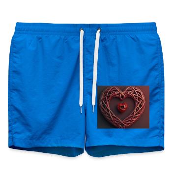 Gewebtes Rattanherz in der Mitte - Badeshorts - Cobalt blue - Vorne - AI Model Male 185 light (185cm)