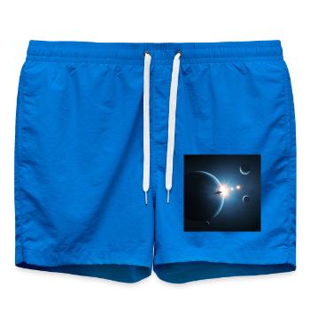 Mystische Mondphasen - Badeshorts - Cobalt blue - Vorne - AI Model Male 185 light (185cm)