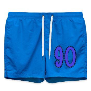 90. 90 JAHRE. 90. JAHRESTAG. 90-JÄHRIGES JUBILÄUM. - Badeshorts - Cobalt blue - Vorne - AI Model Male 185 light (185cm)