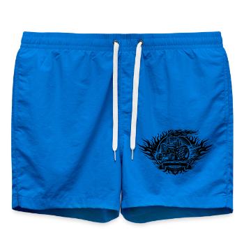 Tractor Pulling Logo - Swim Trunks - cobalt blue - Front - AI Model Male 185 light (185cm)