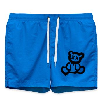 Grafitti ours en peluche - Short de bain - cobalt blue - Devant - AI Model Male 185 light (185cm)