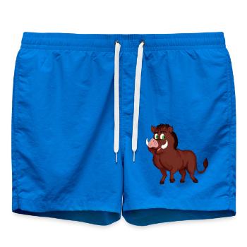 Freches Wildschwein - Badeshorts - Cobalt blue - Vorne - AI Model Male 185 light (185cm)