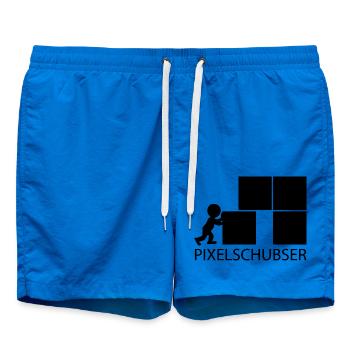 Pixelschubser und stolz darauf! - Badeshorts - Cobalt blue - Vorne - AI Model Male 185 light (185cm)
