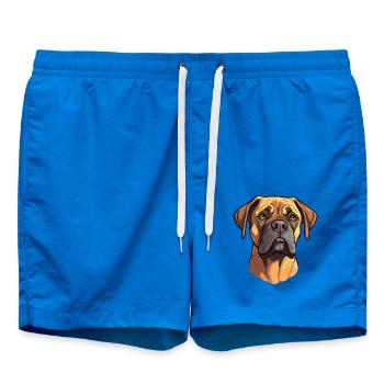 Perro de Presa Canario Hunderasse Cartoon Kawaii il - Badeshorts - Cobalt blue - Vorne - AI Model Male 185 light (185cm)