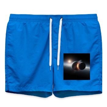 Kosmisches Eclipse Design - Badeshorts - Cobalt blue - Vorne - AI Model Male 185 light (185cm)