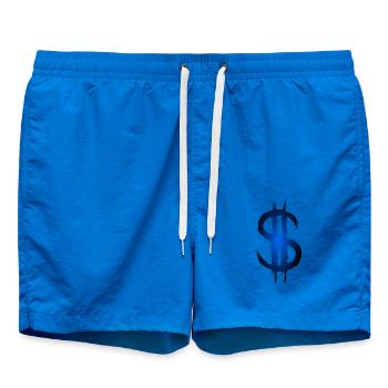 Dollarzeichen Dollar Geld Symbol - Badeshorts - Cobalt blue - Vorne - AI Model Male 185 light (185cm)
