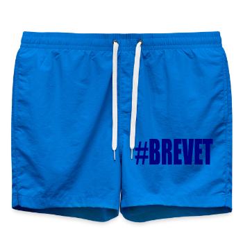 FERRY. BACCALAUREAT. PATENT. DNB. EXAMINATION. WELL DONE - Swim Trunks - cobalt blue - Front - AI Model Male 185 light (185cm)