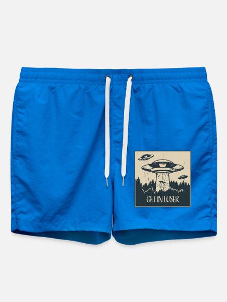 Extraterrestrial UFO Funny Space Gift - Swim Trunks - cobalt blue
