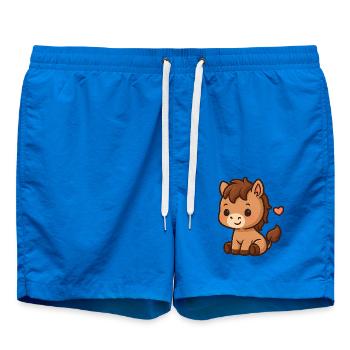 Kleines Pony – verspielt & liebenswert - Badeshorts - Cobalt blue - Vorne - AI Model Male 185 light (185cm)