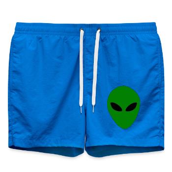 Aliens Außerirdischer Kopf - Badeshorts - Cobalt blue - Vorne - AI Model Male 185 light (185cm)