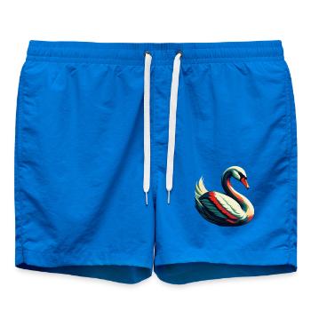 Cygne Personnage De Dessin Animé Animal De Compagnie Coloré - Short de bain - cobalt blue - Devant - AI Model Male 185 light (185cm)