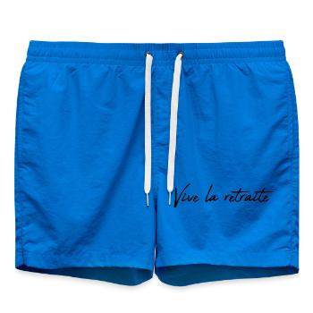RUHESTAND. RUHESTAND. PENSIONIERT. GLÜCKLICHER RUHESTAND - Badeshorts - Cobalt blue - Vorne - AI Model Male 185 light (185cm)