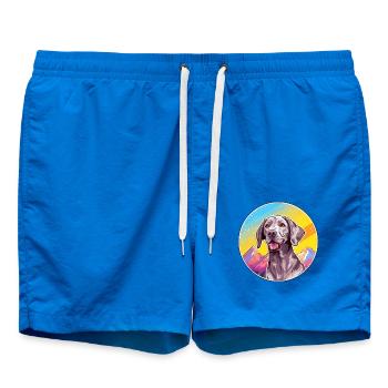 Slowakische rauhaarige Vorstehhunderasse Cartoon K - Badeshorts - Cobalt blue - Vorne - AI Model Male 185 light (185cm)