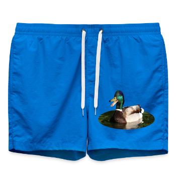 Stockente Ente - Badeshorts - Cobalt blue - Vorne - AI Model Male 185 light (185cm)