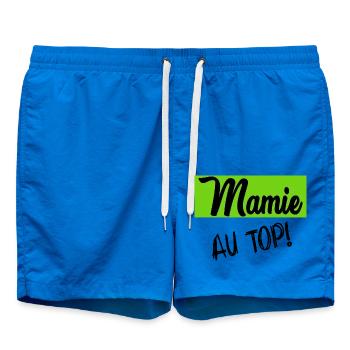 OMA. MUTTERTAG. ALLES GUTE ZUM OMA-TAG. ICH LIEBE DICH - Badeshorts - Cobalt blue - Vorne - AI Model Male 185 light (185cm)