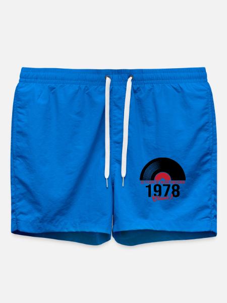 Klassische Vinylmusik 1978, 43 Jahre alt - Badeshorts - Cobalt blue