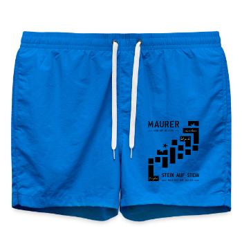 Maurer Hochbau Steinmetz - Badeshorts - Cobalt blue - Vorne - AI Model Male 185 light (185cm)