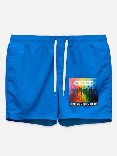 Wir sind mehr - gemeinsam gegen Rechts - Badeshorts - Cobalt blue